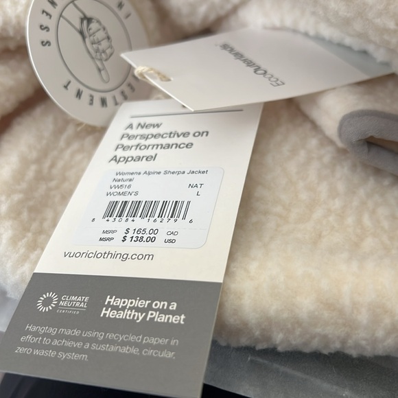 NEW Vuori Alpine Sherpa Jacket - Large - Picture 7 of 7